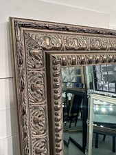 Mirror X LARGE Antique Silver Shabby Chic Ornate Decorative Wall Mirror FLORENCE