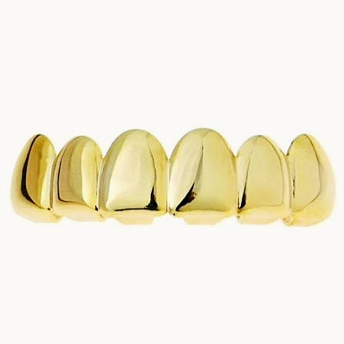 Solid gold piece top grillz - solid,