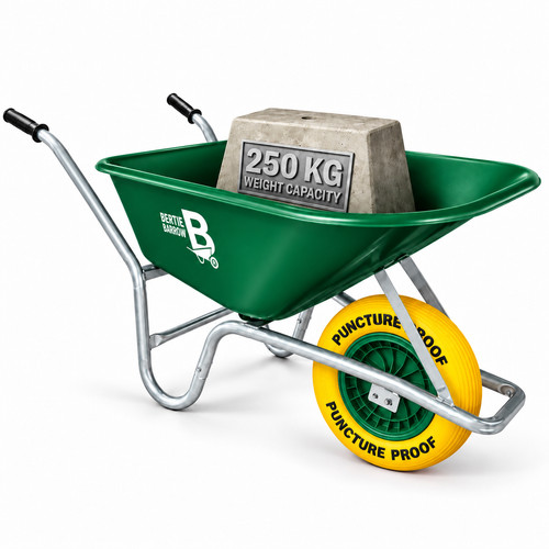 110l heavy duty wheelbarrow - heavy,