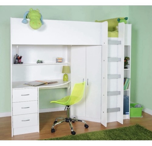 Cabin bed with - desk, wardrobe