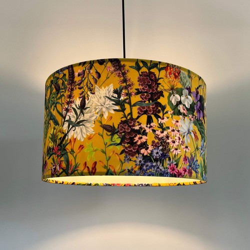 Mustard flowers velvet drum