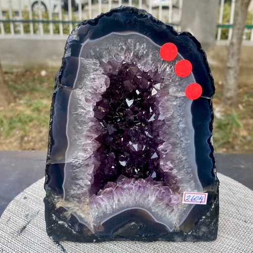 7lb natural amethyst geode - natural,