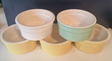 5 x  Cermer Mixed Colour Ramekins / Mini Souffle Dishes
