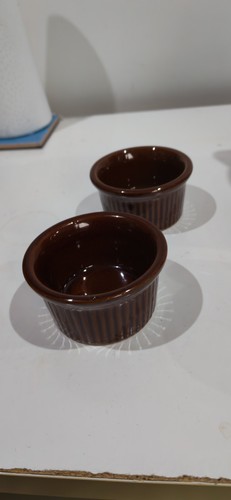 Vintage stoneware ramekins - vintage,