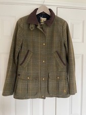 Joules Field Coat Green Tweed