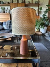 Vintage 1960s Danish Teak Small Bottle Table Lamp Base - Rewired And PAT Tested