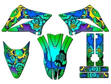 2010-2025 KLX 110 ZANY Green Senge Graphics Kit Compatible with Kawasaki