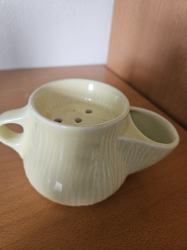 Vintage yellow shaving mug - yellow,