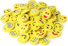 5x Emoji Erasers Bulk Set Kids
