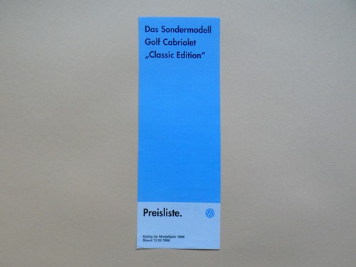 Brochure price list - brochure/price, golf