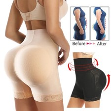 Women's Booty Push Up Padded Bum Lifter Shorts Body Shaper Fake Ass Hip Enhancer