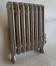 Dolls House Radiator Silver Metal  1/12 Scale