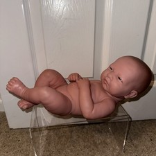 Berenguer New Born Baby Doll Blue Eyes Curled Legs Belly Button