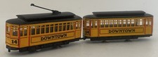 WORKING MODEL POWER 7507 N GAUGE DOWNTOWN #14 TRAM ENGINE w/ LIGHTS & DUMMY