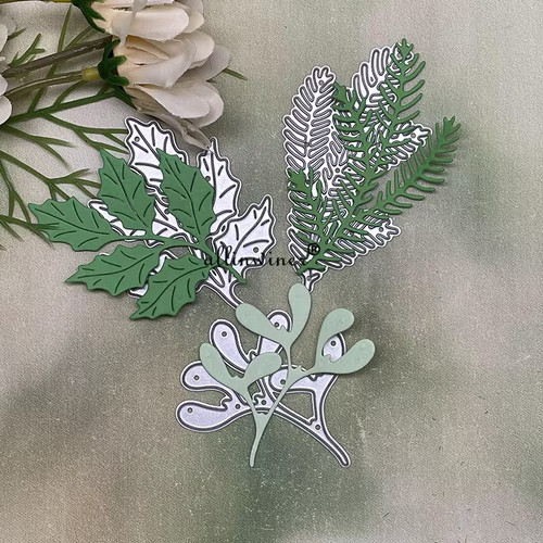 Mistletoe holly pine foliage - mistletoe,,
