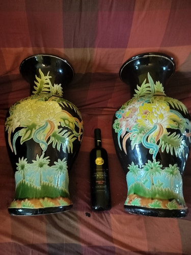 Pair large oriental floor - a,