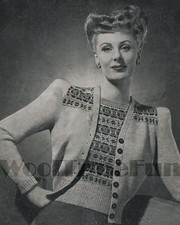Vintage Knitting Pattern 1940s