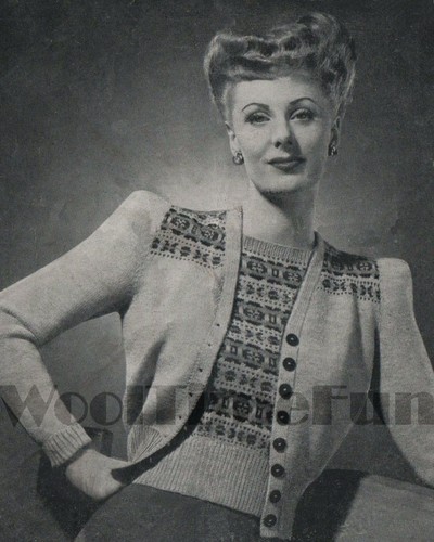 Vintage knitting pattern 1940s - knitting,