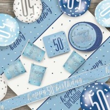 Glitz blue 50th birthday party - glitz,