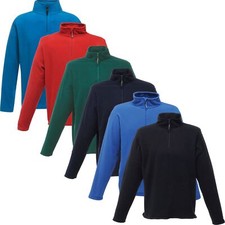 New Mens Plain Regatta Zip Neck Micro Fleece Top Half Zip Pullover Jumper S-3XL
