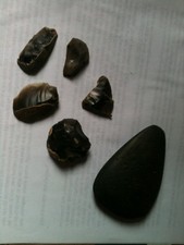 Black stone & small flints