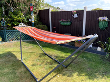 VonHaus Hammock With Sturdy Metal Frame Garden Hammock with standing Fra...