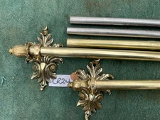 1of3 1610/2110mm Vintage old antique French Brass Curtain Rail pole Quality CR24