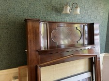 Large Victorian/Edwardian Antique Mahogany  Fire Surround. Might deliver. 