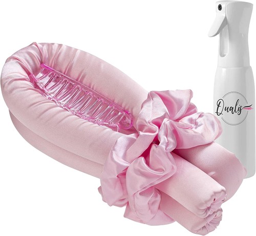 Heatless hair curler with - curler, mist