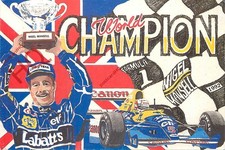 Picture Postcard>>Motor Racing, Nigel Mansell, Formula 1 World Champion [Mep]