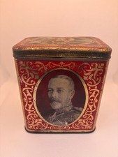 King george red and - gold, tin