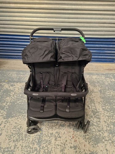 Graco black double buggy - double,