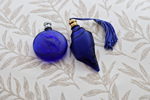 Vintage cobalt blue glass - blue,