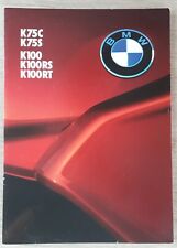 BMW K Series Brochure 1985 - K75C  K75S  K100  K100RS  K100RT