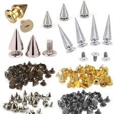 Screwback Studs Spike Cone Various Sizes Rivets Jackets Shoes Clothing Handbags