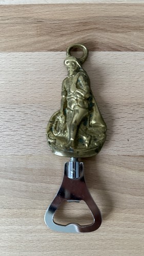 Vintage solid brass - , bottle