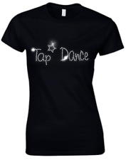 DANCE TUTOR - Crystal Ladies Fitted t Shirt - Rhinestone Diamante - (ANY SIZE)