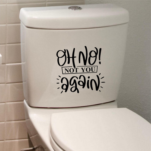 Funny toilet sticker - no, not