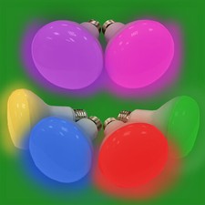 4x 7W LED R80 Coloured