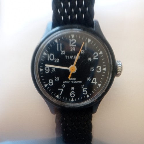 Timex black dial orange - black,