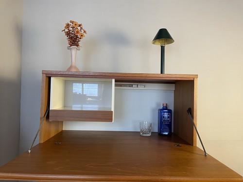 Mid century teak bureau desk - mid,