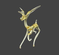 VINTAGE GLASS DEER FIGURINE