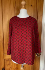 Papaya Red Paisley Blouse Top