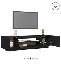 Black TV Unit with Storage