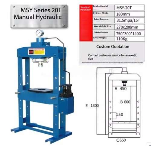 20t manual hydraulic press - 20t,