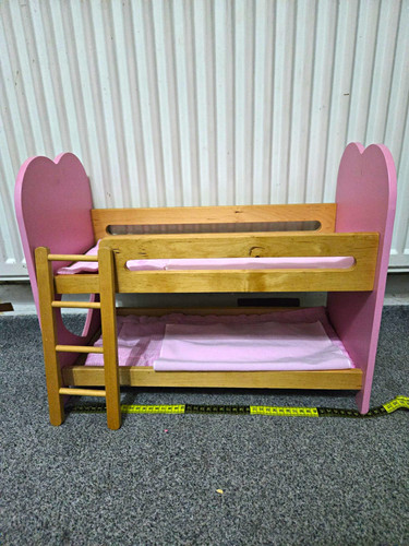 Vintage wooden doll bunk - wooden,
