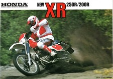 1986 HONDA XR250RG XR200RG ENDURO DIRT BIKE 4 page Motorcycle Sales Brochure NCS