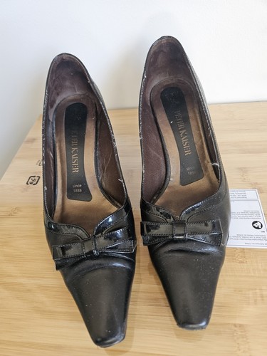 Peter kaiser black bow leather - bow,