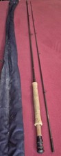 A SCARCE HAND BUILT FREDERICK BEESLEY 10' #6/8 CARBON FIBRE FLY ROD IN CLOTH BAG
