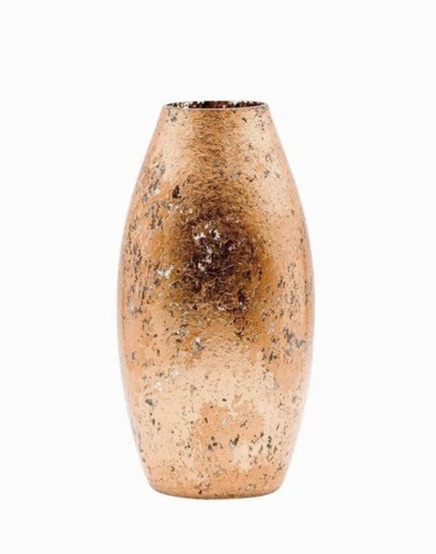 Gold plated glass flower vase - gold,